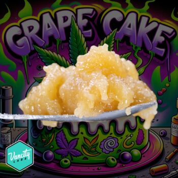 Close-up of Grape Cake Live Resin by VanCity Labs, premium full-spectrum extract, high THC Canada, best extracts online in Canada, perfect for cheap dabs