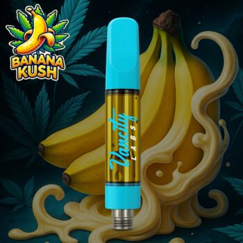 Alt Text: Banana Kush THC vape pen – premium cannabis extract with sweet banana flavour.