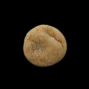 Close-up of a Ginger Snaps THC Cookie by VanCity Labs – BC Edibles high THC Canada weed cookie