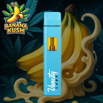 Alt Text: Banana Kush 2g Disposable THC Vape Pen – Sweet Banana Dab Pen Canada